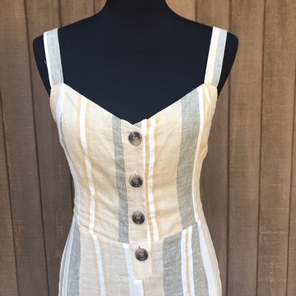 Romeo & Juliet Couture Vertical Striped Jumpsuit - Picture 4 of 5